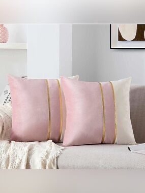 Velvet Throw Pillow Covers - Soft Decorative Cushion